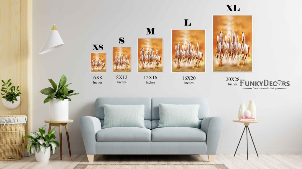 Running Horses - Animal Art Frame For Wall Decor- Funkydecors Posters Prints &amp; Visual Artwork