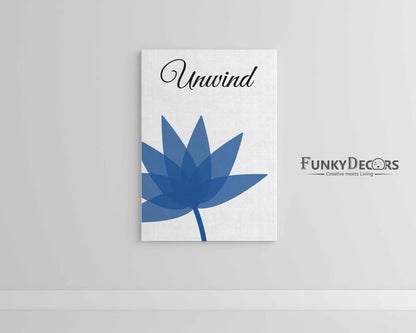 Saphire Blue Floral Art Frame For Wall Decor- Funkydecors Posters Prints & Visual Artwork