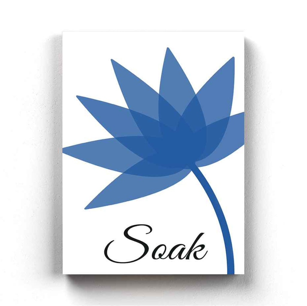 Saphire Blue Floral Art Frame For Wall Decor- Funkydecors Xs / Canvas Posters Prints & Visual