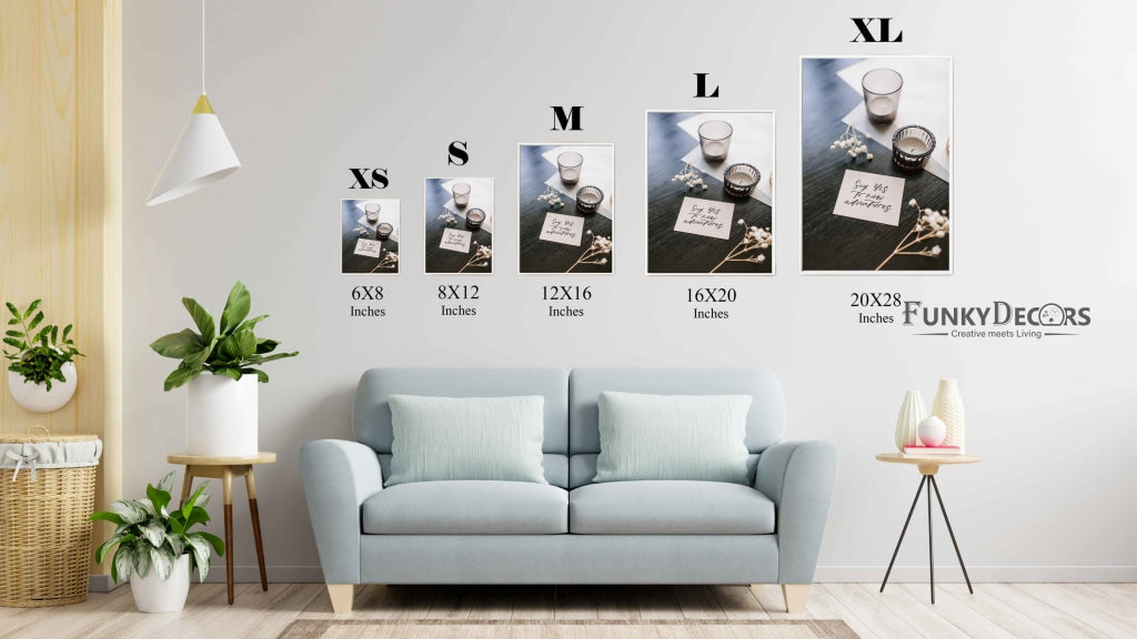 Say Yes To New Adventures - Motivational Quotes Art Frame For Wall Decor- Funkydecors Posters Prints