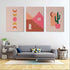 Shade Of Pink - Minimal 3 Panels Art Frame For Wall Decor- Funkydecors Xs / Canvas Posters Prints &