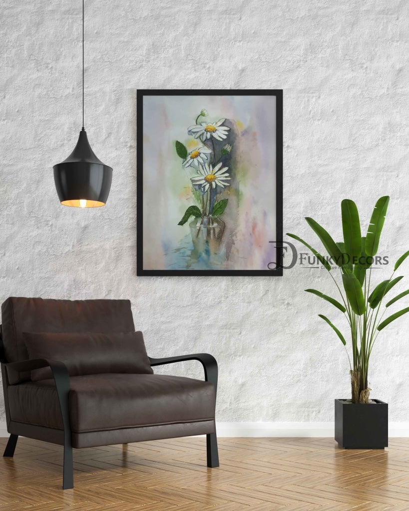 Shades Of Flower - Floral Art Frame For Wall Decor- Funkydecors Xs / Black Posters Prints &amp; Visual