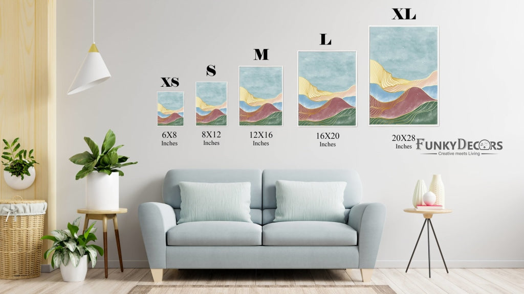 Shades Of Land - Minimal 3 Panels Art Frame For Wall Decor- Funkydecors Posters Prints & Visual