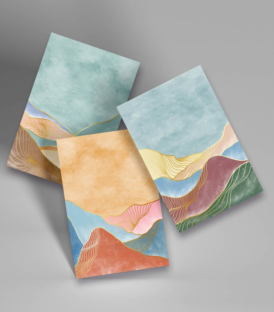 Shades Of Land - Minimal 3 Panels Art Frame For Wall Decor- Funkydecors Xs / Roll Posters Prints &