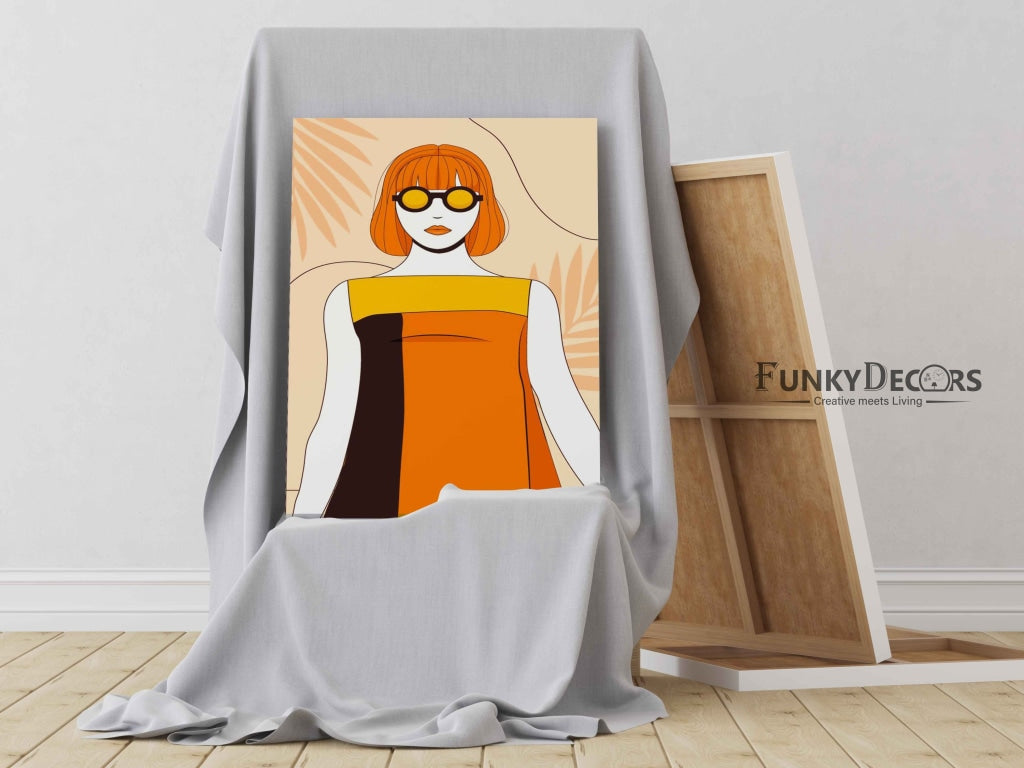 Shades Of Orange Portrait Art Frame For Wall Decor- Funkydecors Posters Prints & Visual Artwork