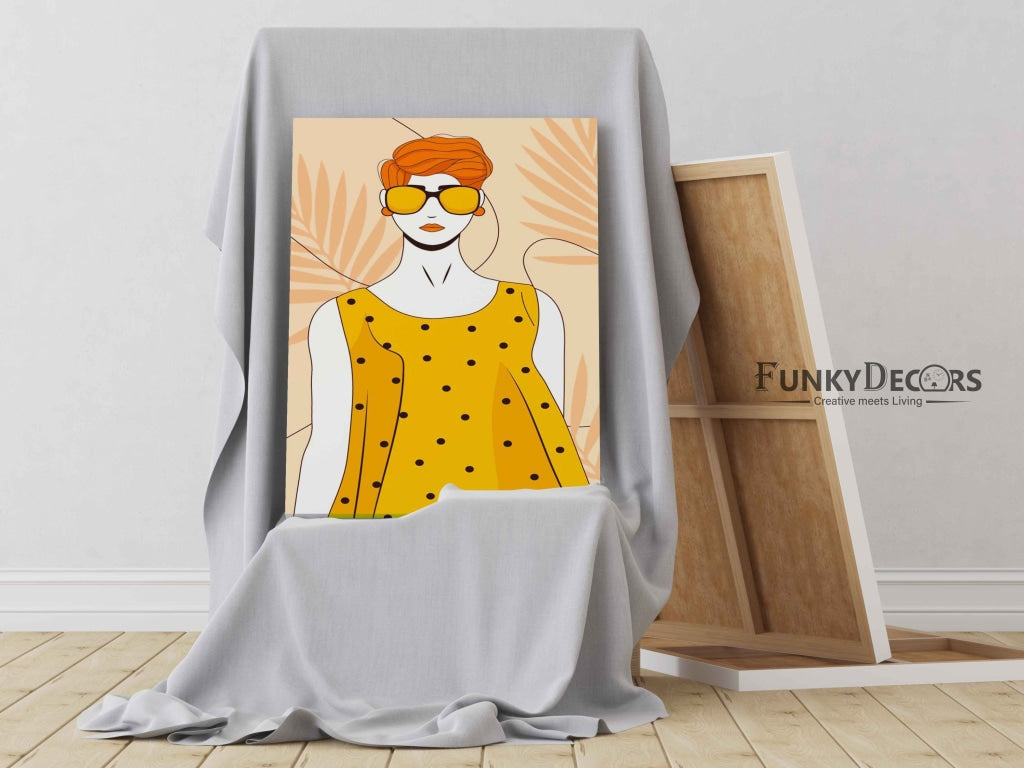 Shades Of Orange Portrait Art Frame For Wall Decor- Funkydecors Posters Prints & Visual Artwork