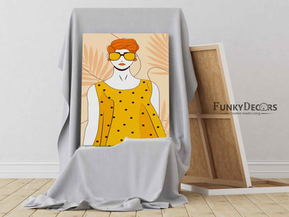 Shades Of Orange Portrait Art Frame For Wall Decor- Funkydecors Posters Prints & Visual Artwork
