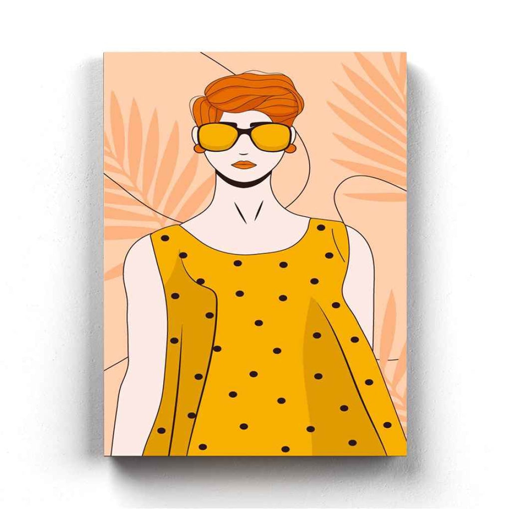Shades Of Orange Portrait Art Frame For Wall Decor- Funkydecors Xs / Canvas Posters Prints & Visual