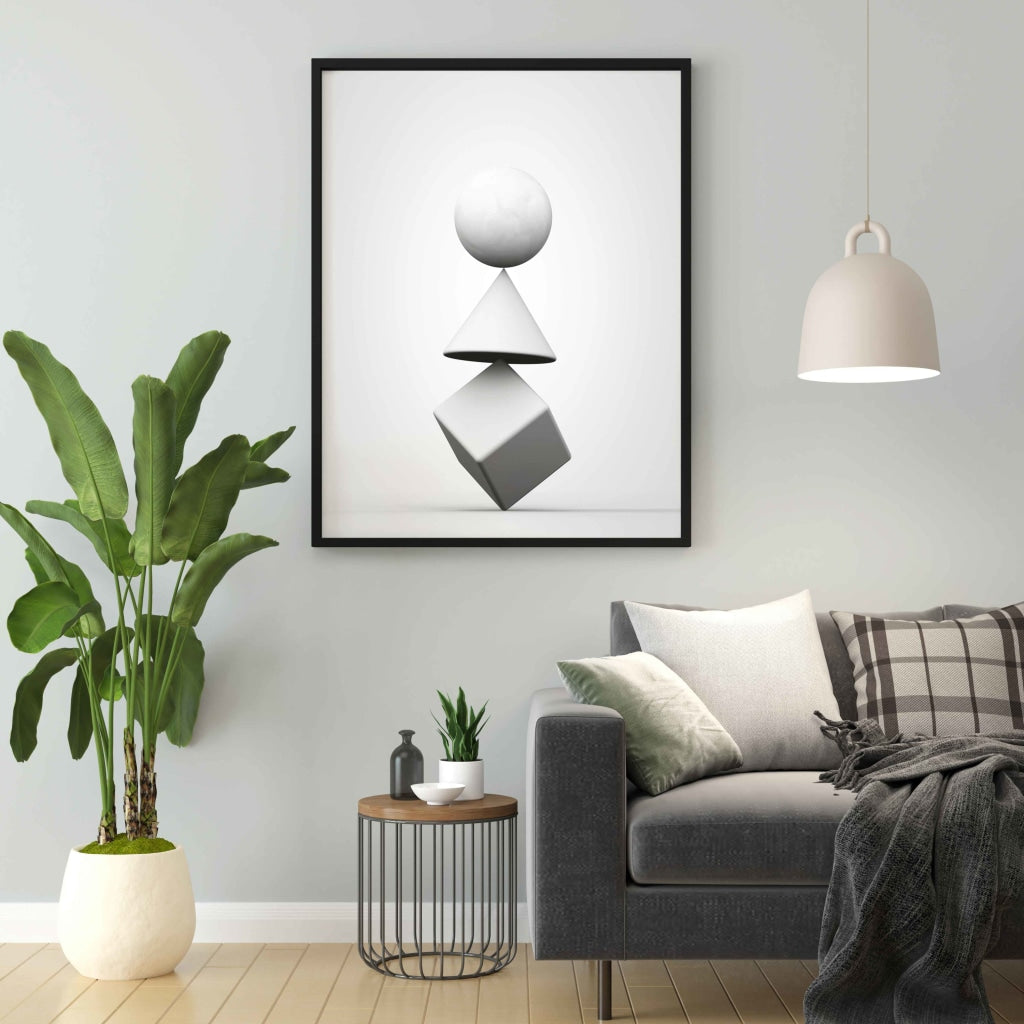 Shape Variation Geometric Art Frame For Wall Decor- Funkydecors Xs / Black Posters Prints &amp; Visual