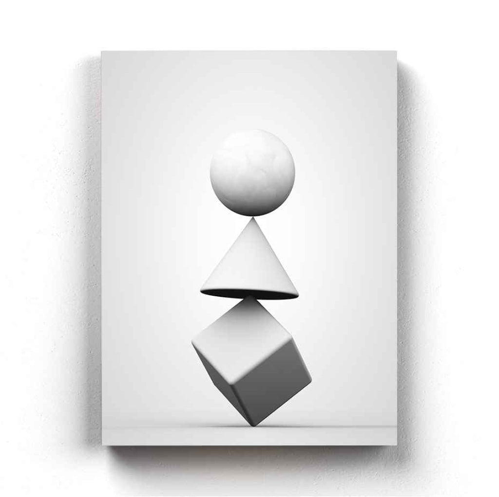 Shape Variation Geometric Art Frame For Wall Decor- Funkydecors Xs / Canvas Posters Prints & Visual