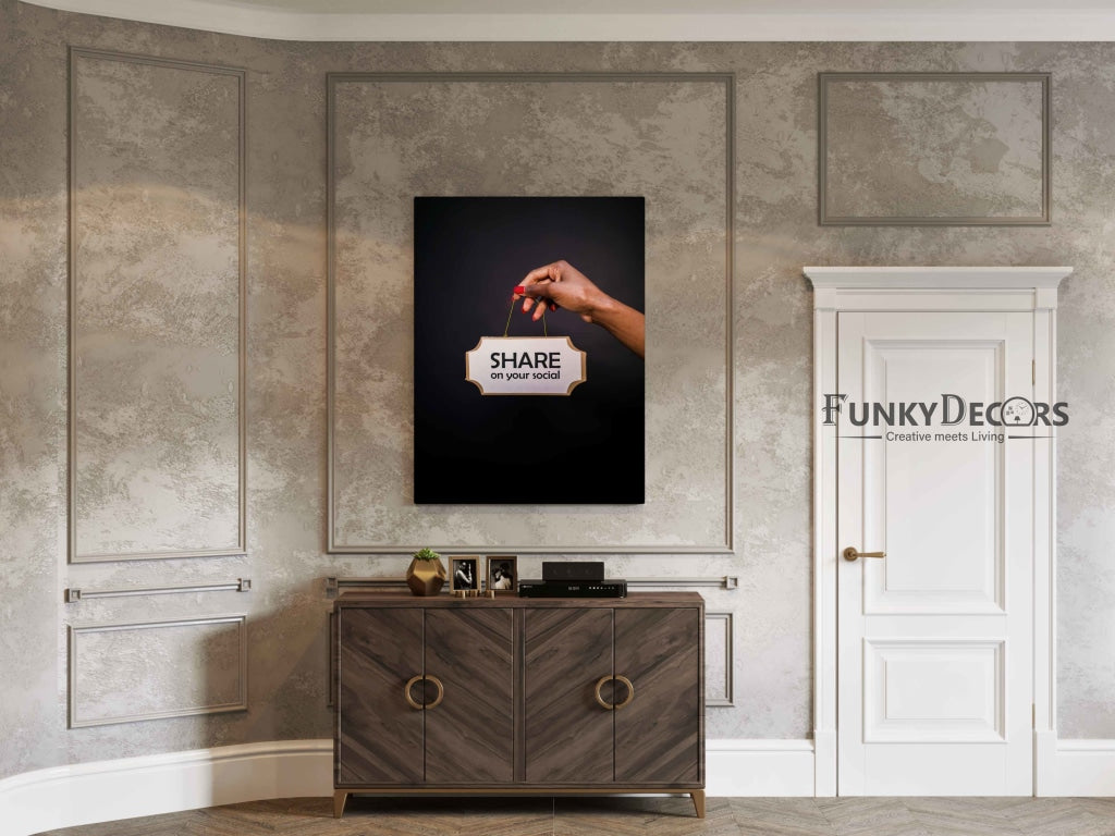 Share On Your Social - Business Art Frame For Wall Decor- Funkydecors Posters Prints &amp; Visual