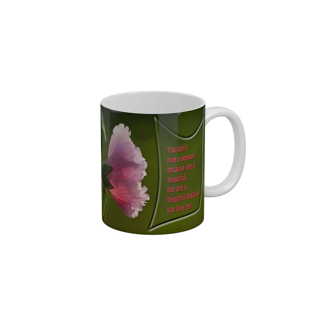 She is beautiful beacause you love her Coffee Ceramic Mug 350 ML-FunkyDecors