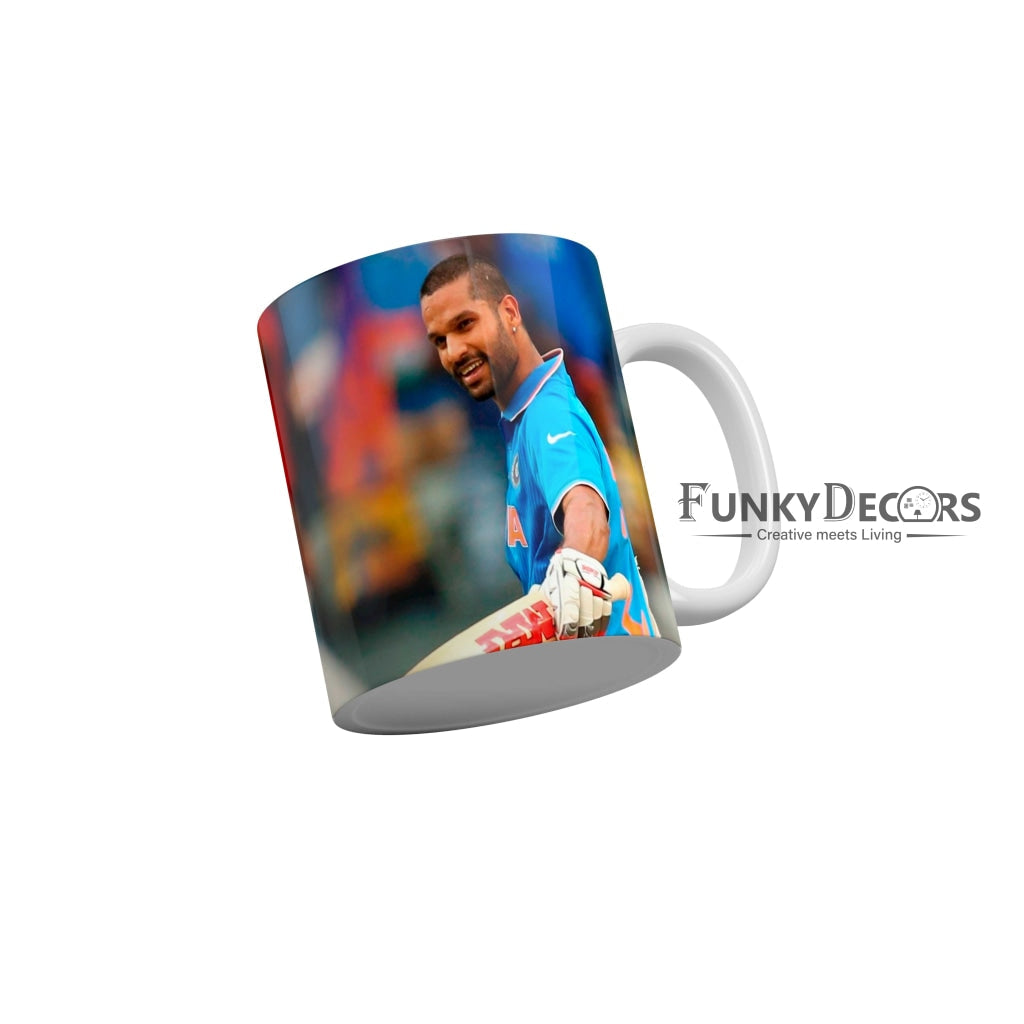 Shikhar Dhawan Delhi Capitals Coffee Ceramic Mug 350 ML-FunkyDecors
