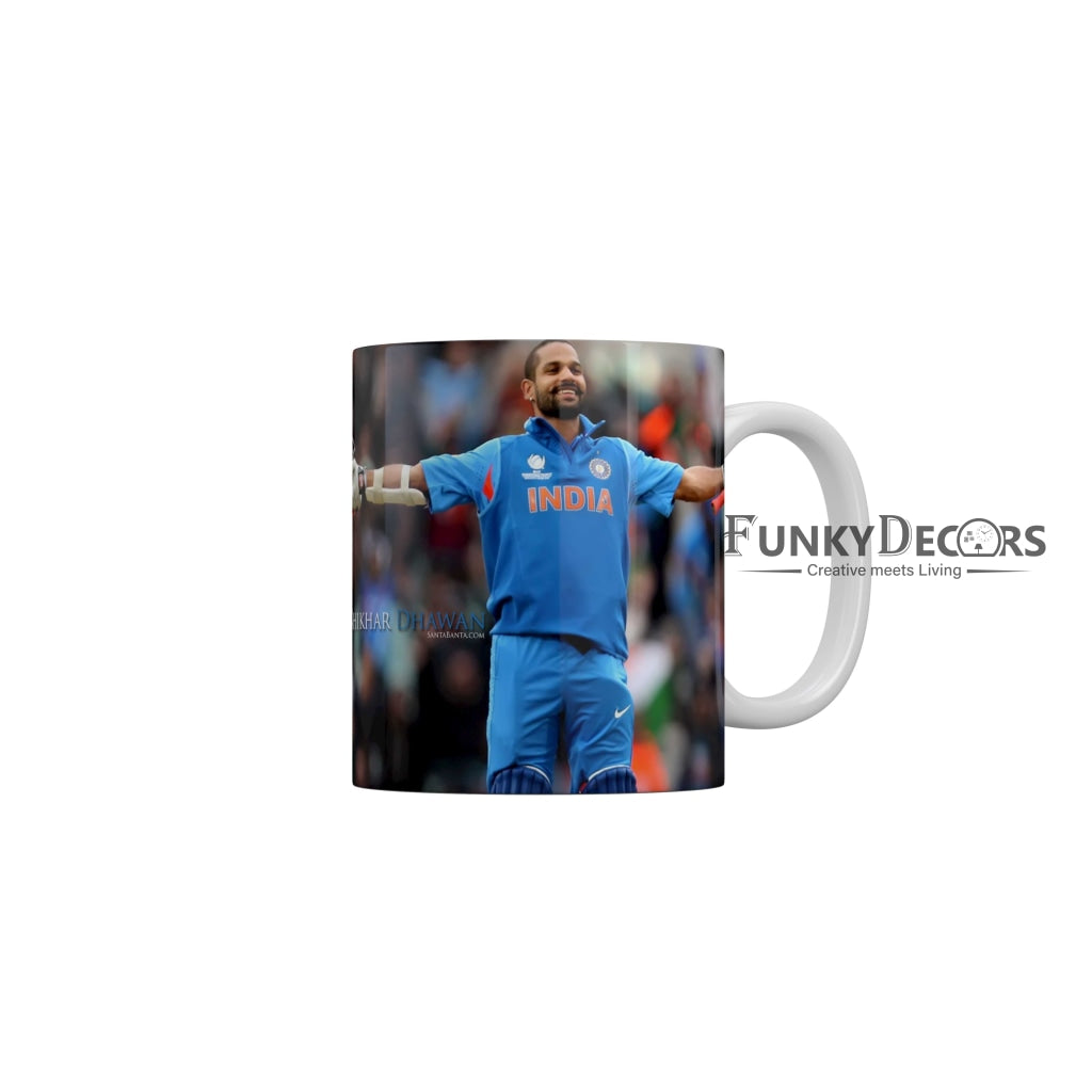 Shikhar Dhawan Delhi Capitals Coffee Ceramic Mug 350 ML-FunkyDecors