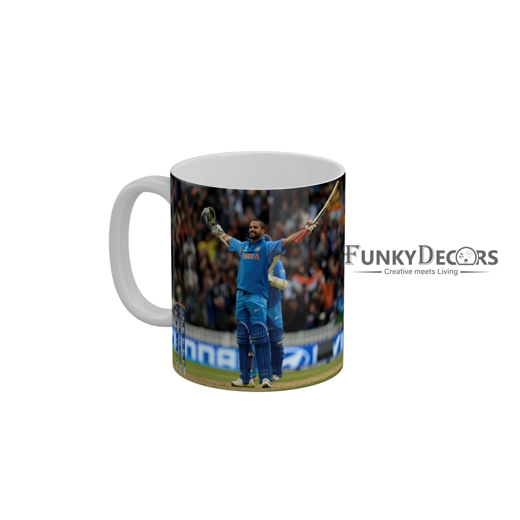 Shikhar Dhawan Delhi Capitals Coffee Ceramic Mug 350 ML-FunkyDecors