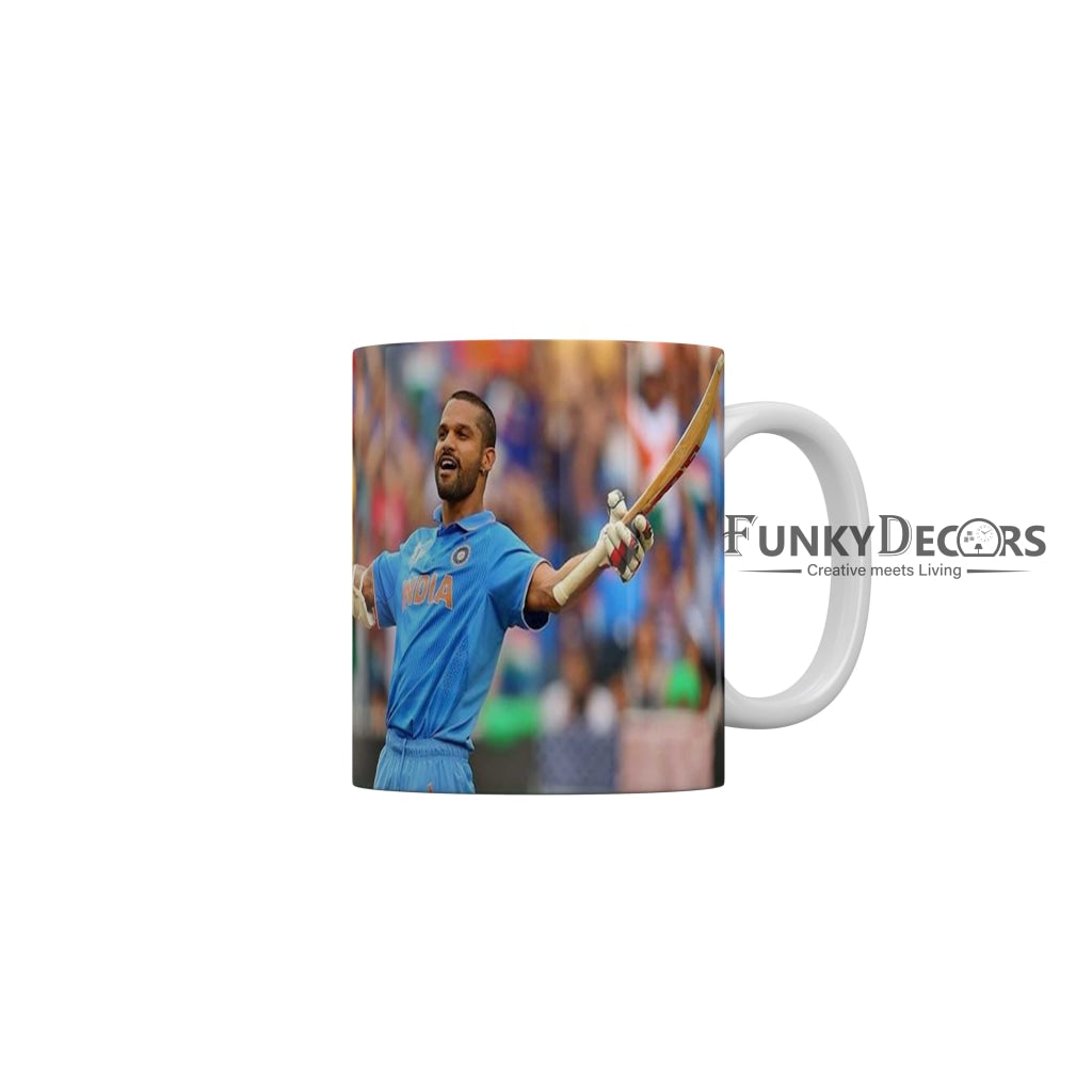 Shikhar Dhawan Delhi Capitals Coffee Ceramic Mug 350 ML-FunkyDecors