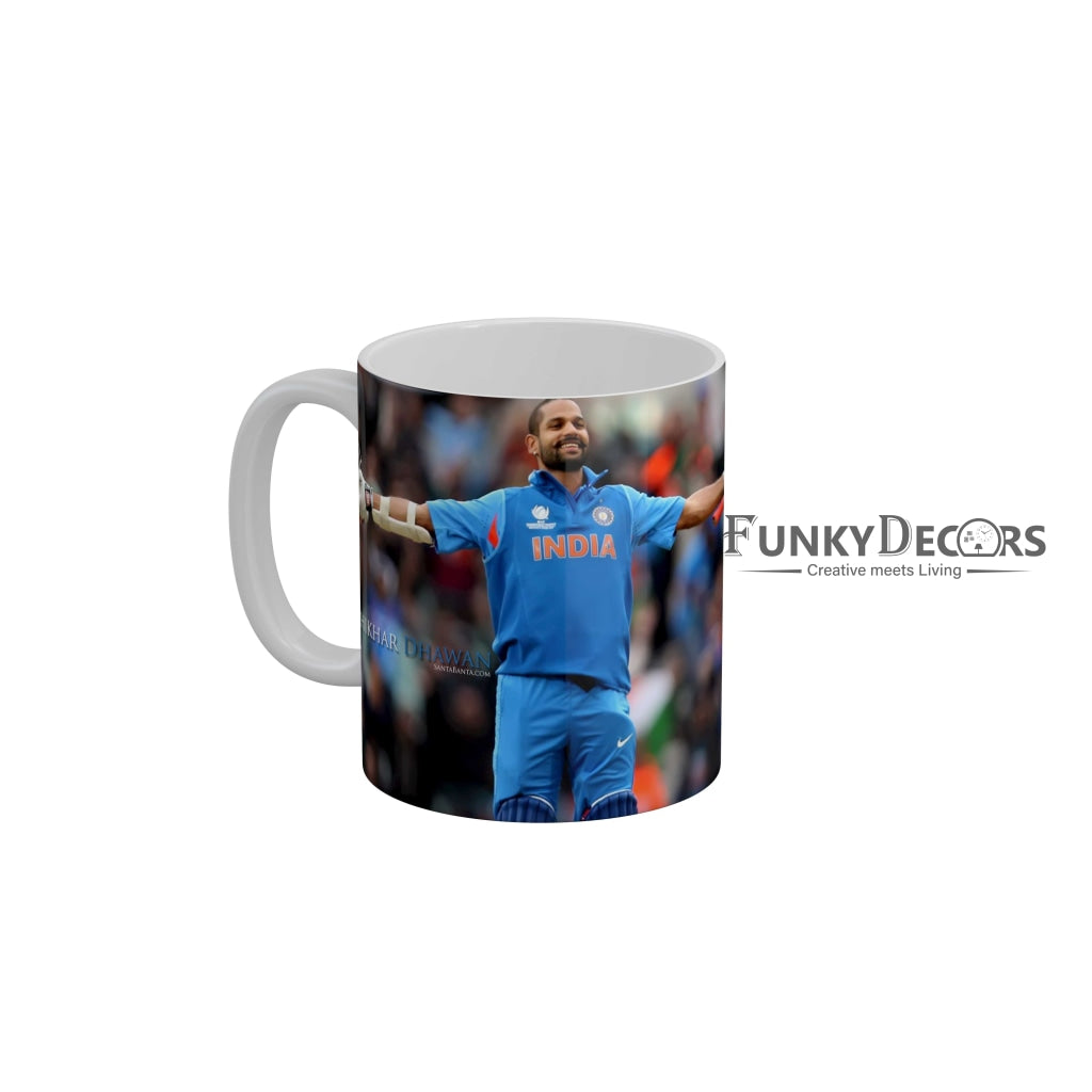 Shikhar Dhawan Delhi Capitals Coffee Ceramic Mug 350 ML-FunkyDecors