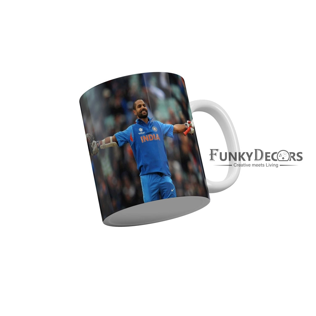 Shikhar Dhawan Delhi Capitals Coffee Ceramic Mug 350 ML-FunkyDecors