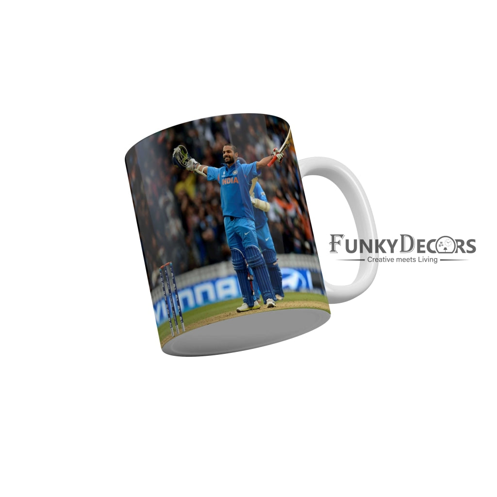 Shikhar Dhawan Delhi Capitals Coffee Ceramic Mug 350 ML-FunkyDecors