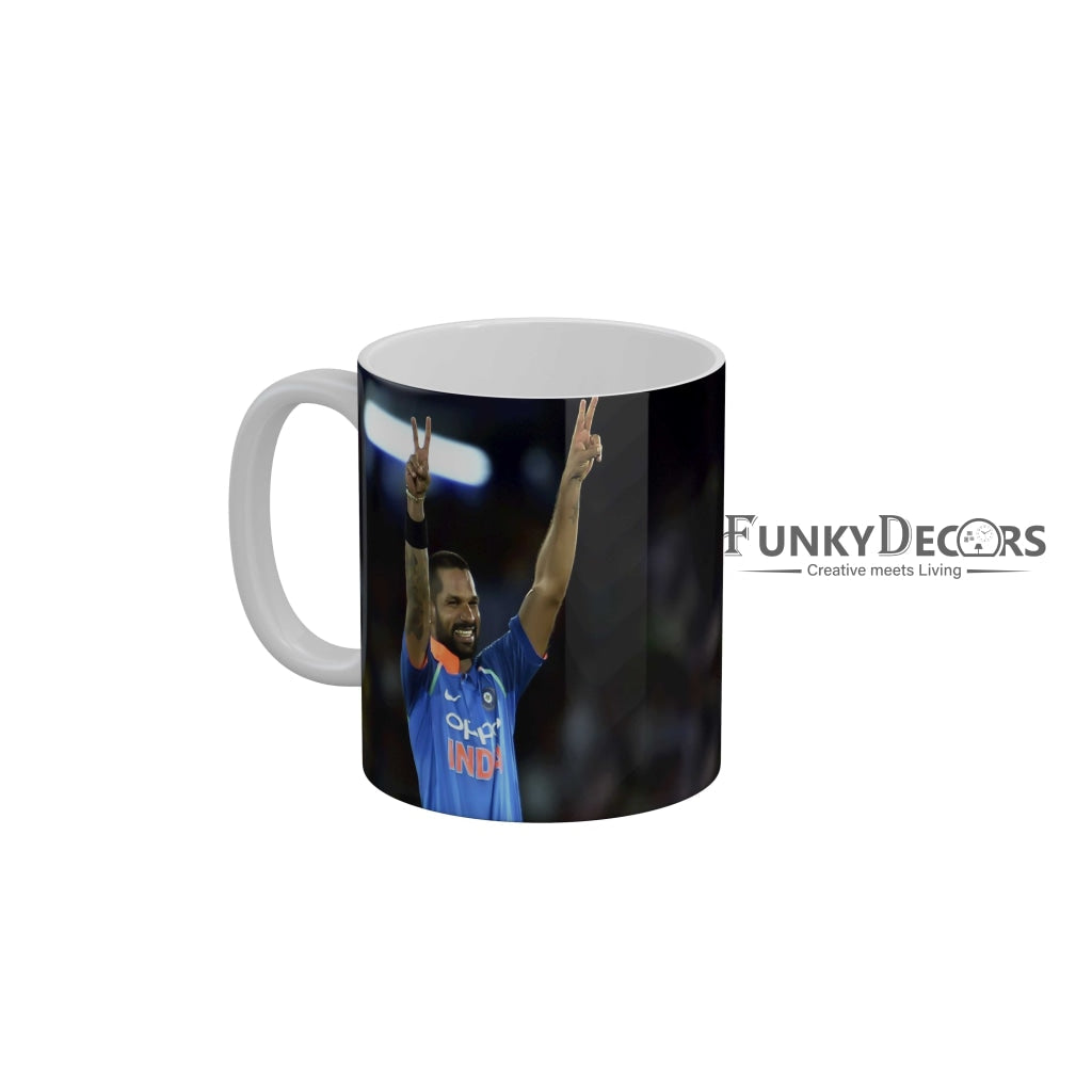 Shikhar Dhawan Delhi Capitals Coffee Ceramic Mug 350 ML-FunkyDecors