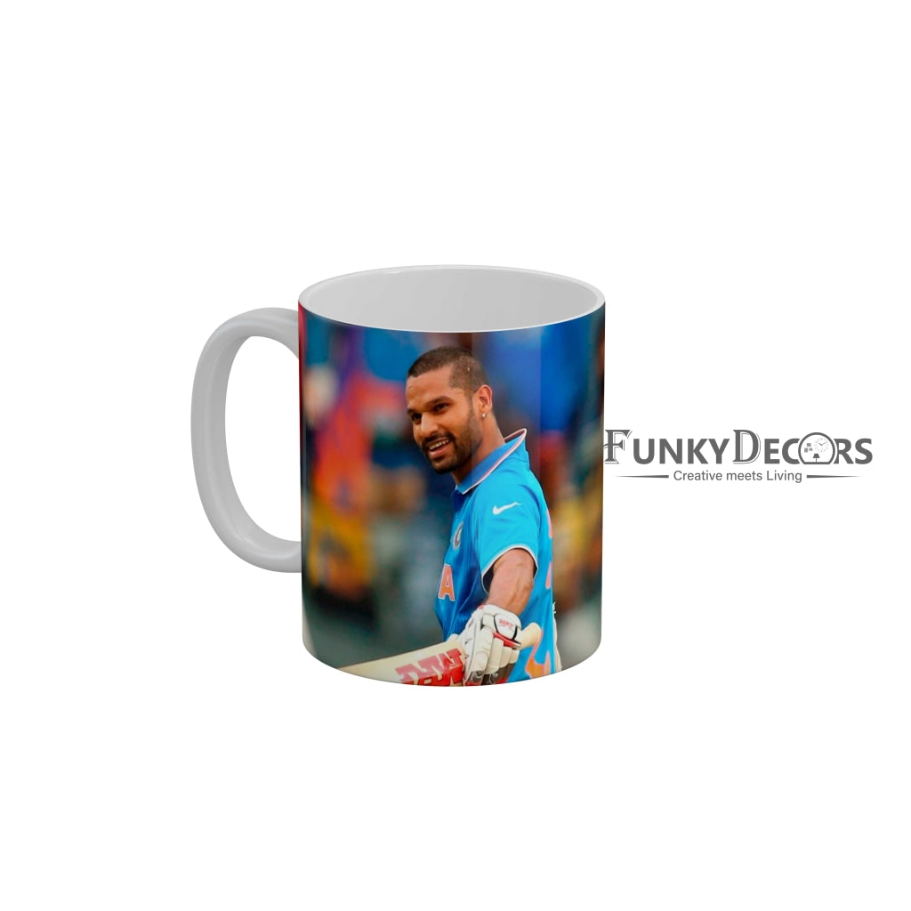 Shikhar Dhawan Delhi Capitals Coffee Ceramic Mug 350 ML-FunkyDecors