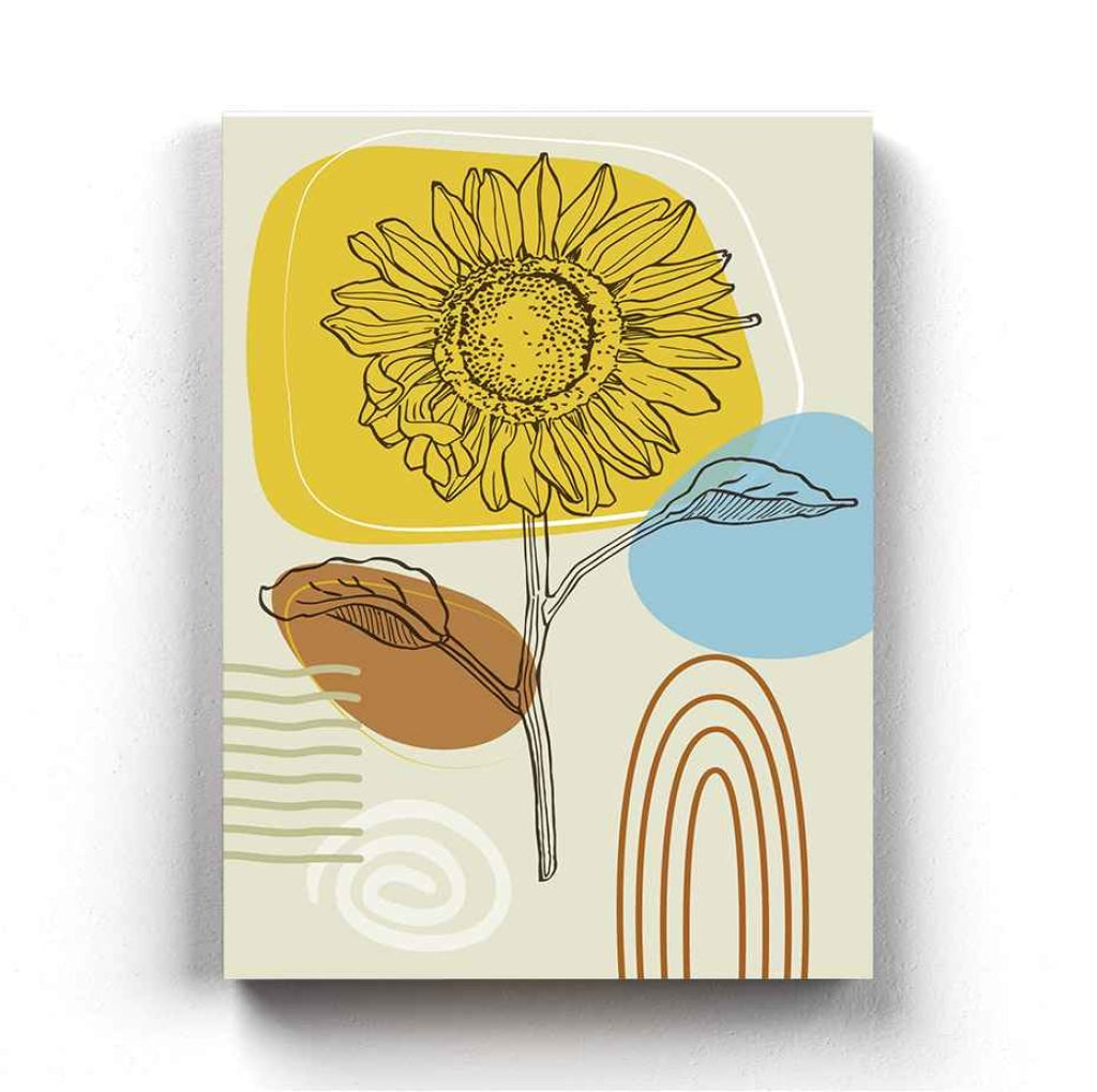 Shine Like Sunflower - Floral Art Frame For Wall Decor- Funkydecors Xs / Canvas Posters Prints &