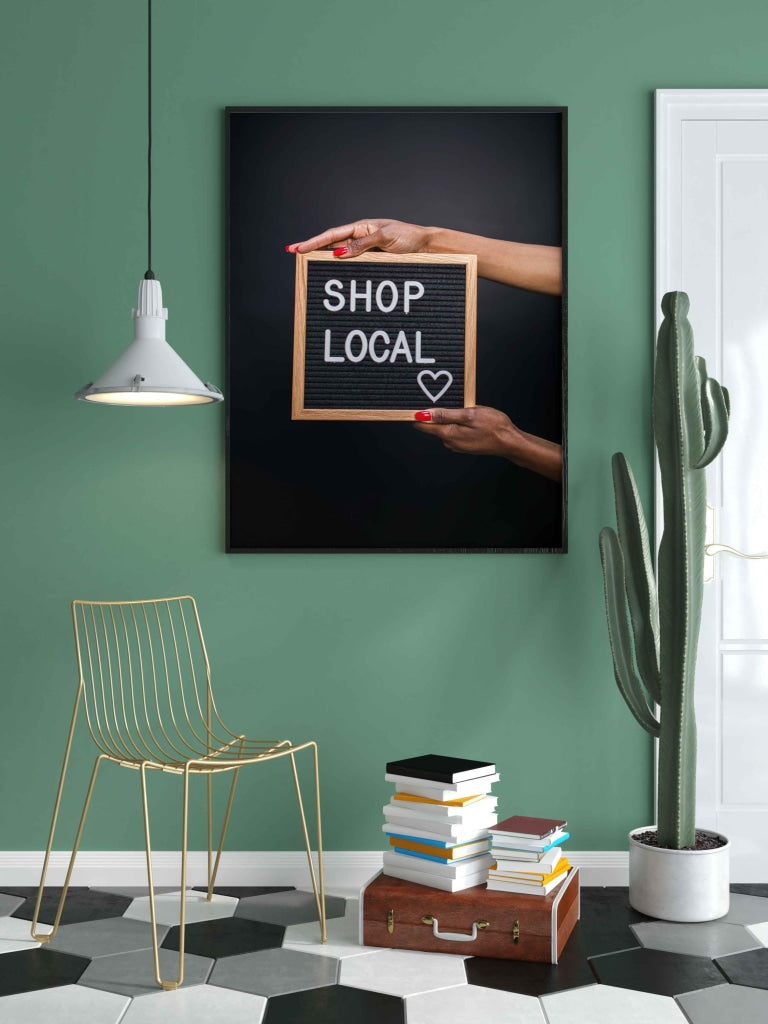 Shop Local - Business Art Frame For Wall Decor- Funkydecors Xs / Black Posters Prints &amp; Visual