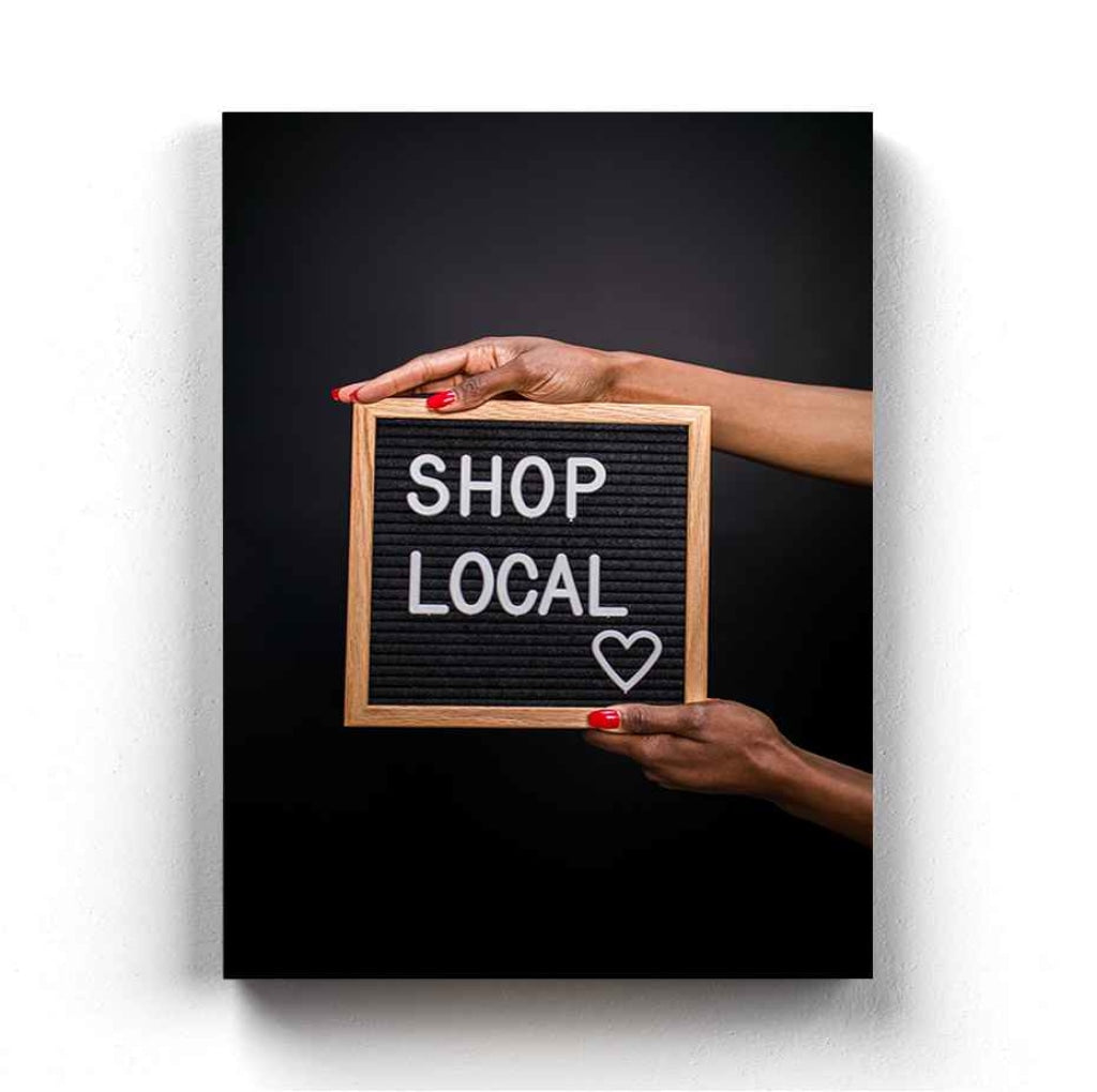 Shop Local - Business Art Frame For Wall Decor- Funkydecors Xs / Canvas Posters Prints &amp; Visual