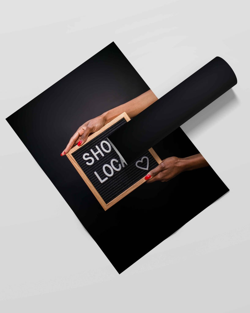 Shop Local - Business Art Frame For Wall Decor- Funkydecors Xs / Roll Posters Prints &amp; Visual