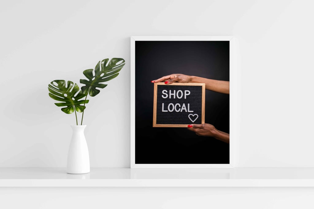 Shop Local - Business Art Frame For Wall Decor- Funkydecors Xs / White Posters Prints &amp; Visual