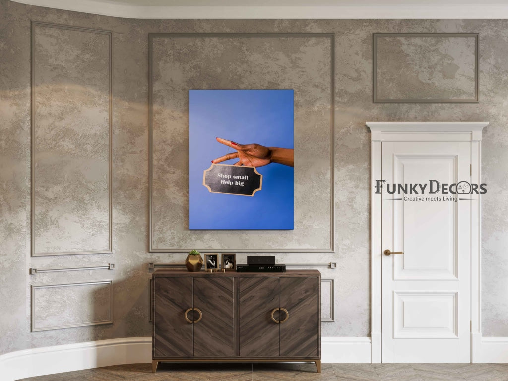 Shop Small Help Big - Business Art Frame For Wall Decor- Funkydecors Posters Prints & Visual Artwork