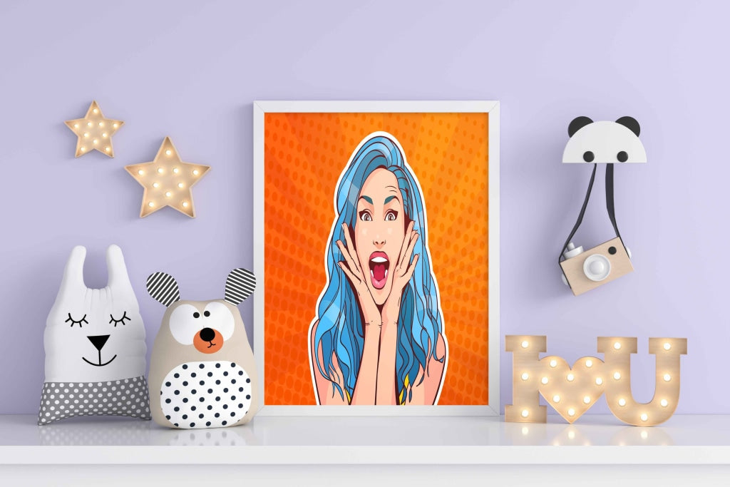 Shout Out Loud Pop Art Frame For Wall Decor- Funkydecors Xs / White Posters Prints &amp; Visual Artwork