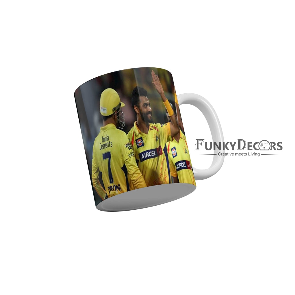 Sir Jadeja CSK Coffee Ceramic Mug 350 ML-FunkyDecors