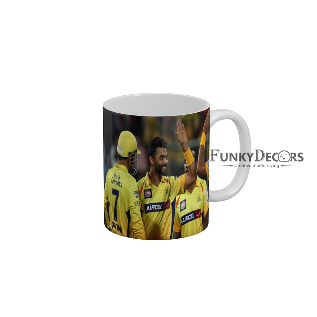 Sir Jadeja CSK Coffee Ceramic Mug 350 ML-FunkyDecors