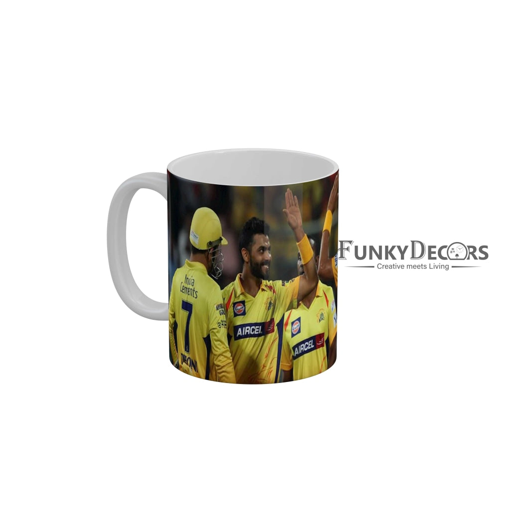 Sir Jadeja CSK Coffee Ceramic Mug 350 ML-FunkyDecors