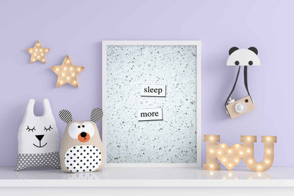 Sleep More - Quotes Art Frame For Wall Decor- Funkydecors Xs / White Posters Prints & Visual Artwork