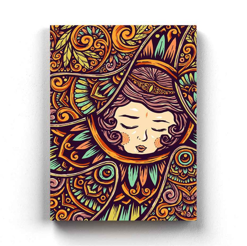 Sleeping Beauty - Mandala Art Frame For Wall Decor- Funkydecors Xs / Canvas Posters Prints &amp; Visual