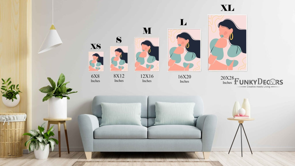Smooth And Steady Women Portrait Art Frame For Wall Decor- Funkydecors Posters Prints & Visual
