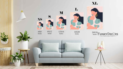 Smooth And Steady Women Portrait Art Frame For Wall Decor- Funkydecors Posters Prints & Visual