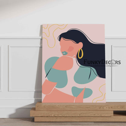 Smooth And Steady Women Portrait Art Frame For Wall Decor- Funkydecors Posters Prints & Visual