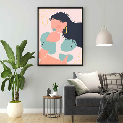 Smooth And Steady Women Portrait Art Frame For Wall Decor- Funkydecors Xs / Black Posters Prints &