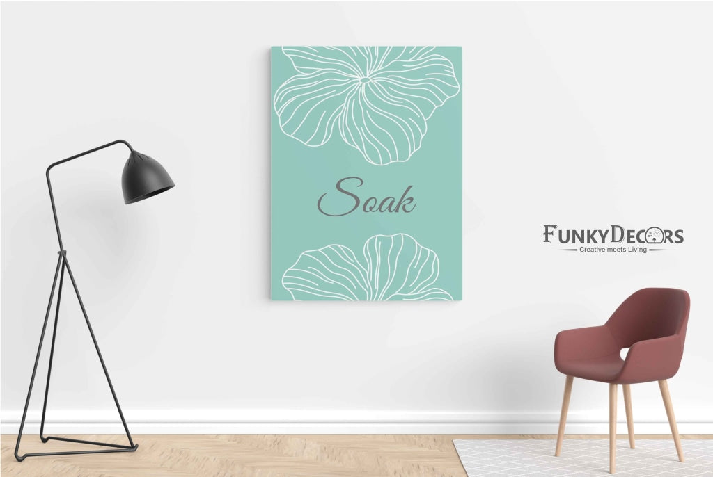 Soothing Blue Floral Art Frame For Wall Decor- Funkydecors Posters Prints & Visual Artwork