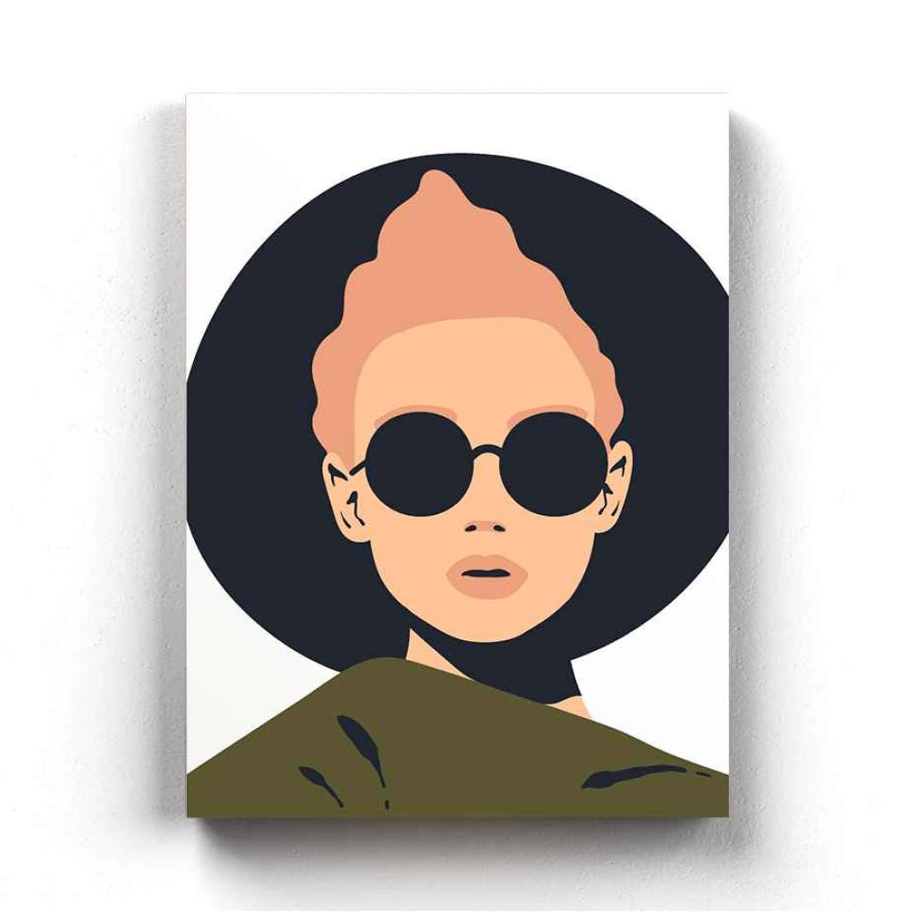 Spiky Hair Portrait Art Frame For Wall Decor- Funkydecors Xs / Canvas Posters Prints & Visual