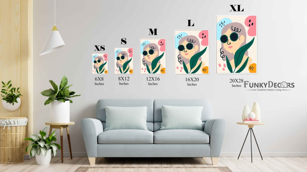 Spring Summer Portrait Art Frame For Wall Decor- Funkydecors Posters Prints & Visual Artwork