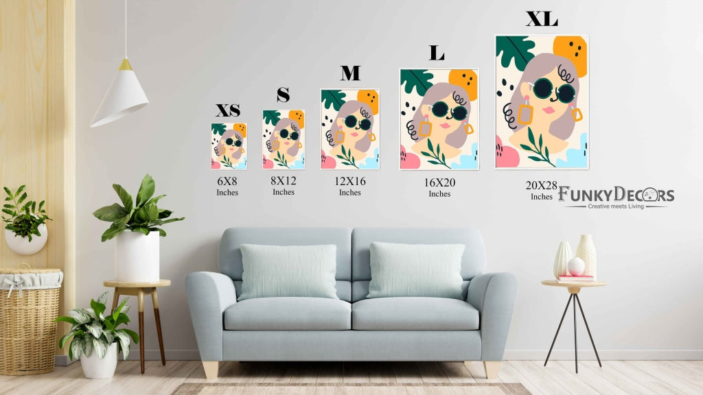 Spring Summer Portrait Art Frame For Wall Decor- Funkydecors Posters Prints & Visual Artwork