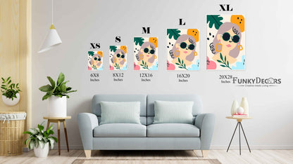 Spring Summer Portrait Art Frame For Wall Decor- Funkydecors Posters Prints & Visual Artwork