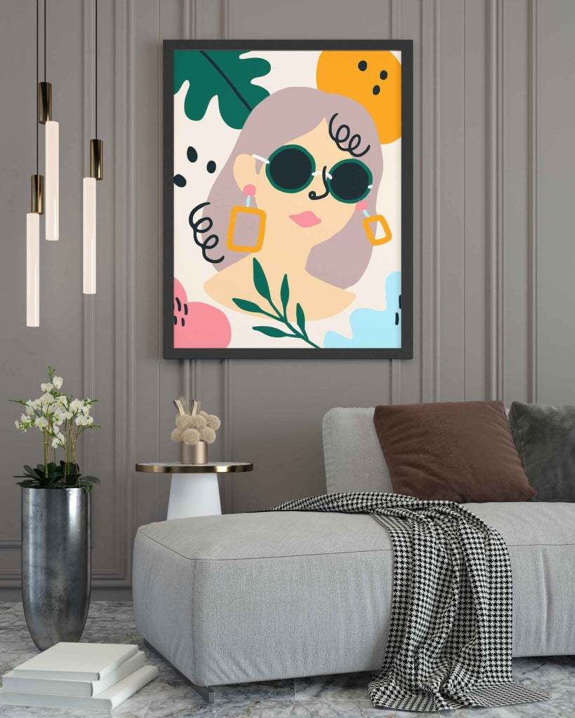 Spring Summer Portrait Art Frame For Wall Decor- Funkydecors Xs / Black Posters Prints & Visual