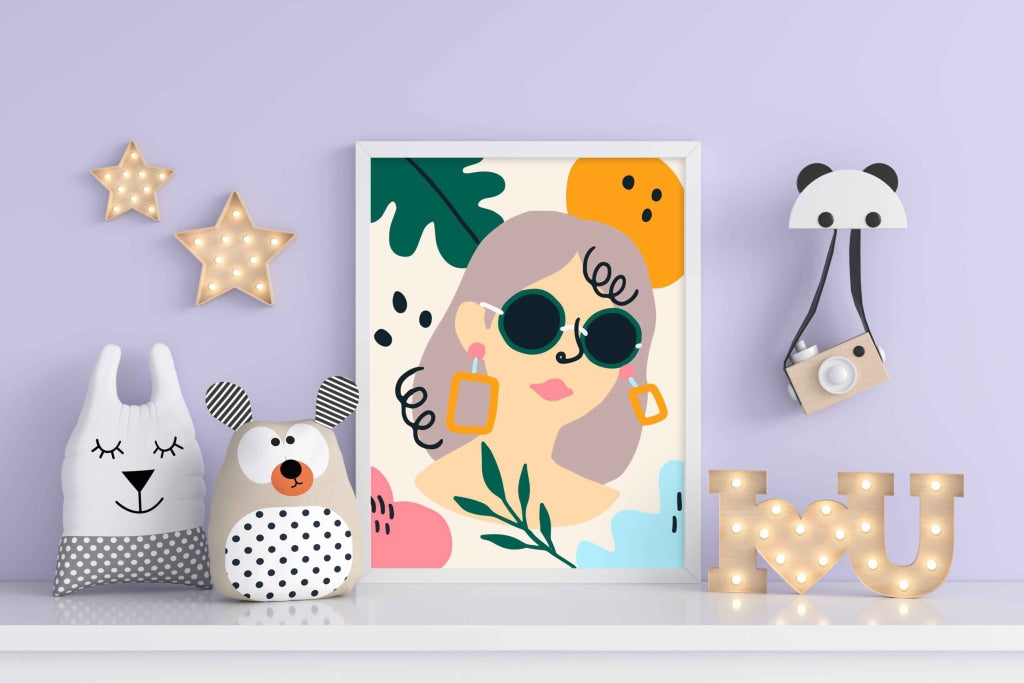 Spring Summer Portrait Art Frame For Wall Decor- Funkydecors Xs / White Posters Prints & Visual