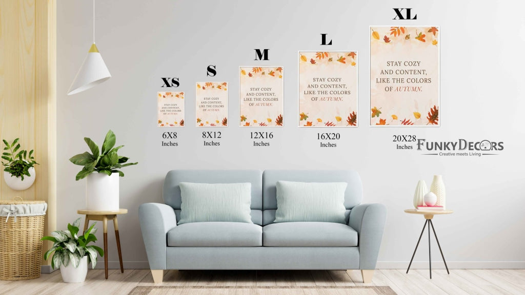 Stay Cozy - Inspirational Quotes Art Frame For Wall Decor- Funkydecors Posters Prints &amp; Visual