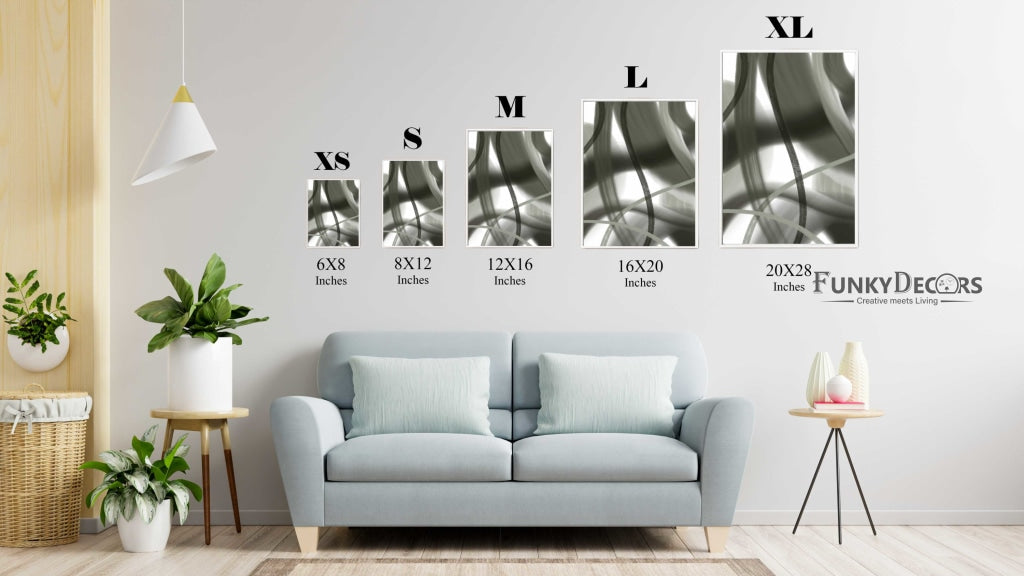 Stroke Achromatic Art Frame For Wall Decor- Funkydecors Posters Prints &amp; Visual Artwork